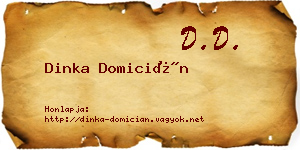 Dinka Domicián névjegykártya